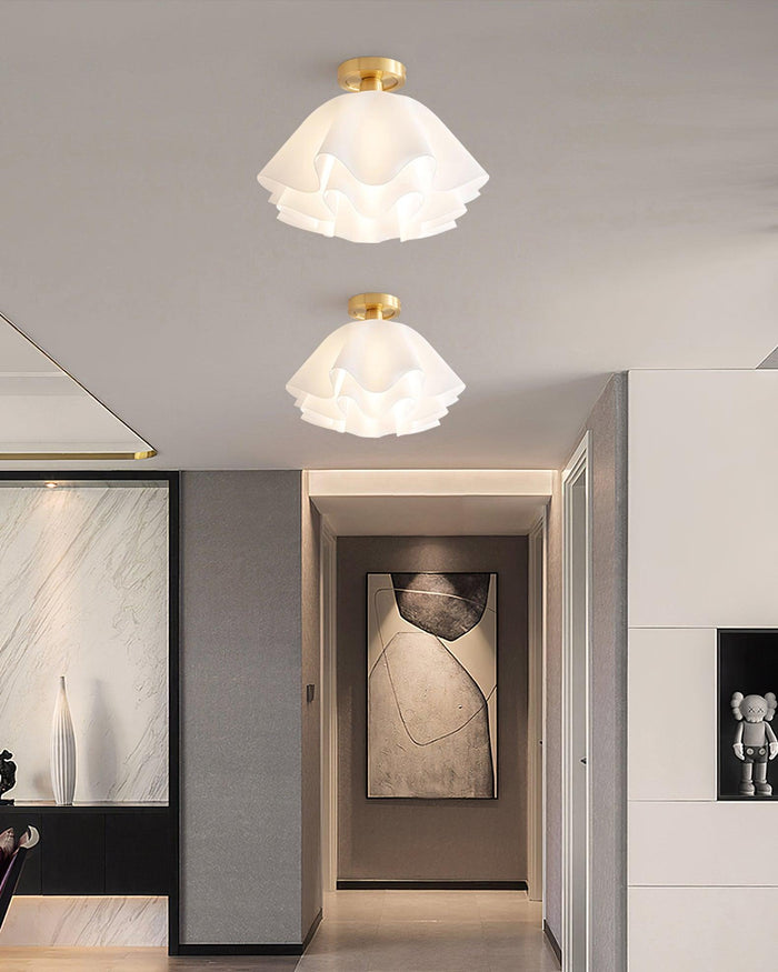 Lampa Sufitowa Gailon z Miedzi, Nowoczesny Design, 30 cm i 40 cm, Lampy LEDowe Sufitowe do Salonów 4