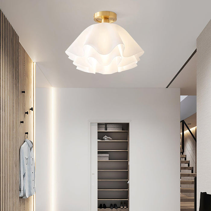 Lampa Sufitowa Gailon z Miedzi, Nowoczesny Design, 30 cm i 40 cm, Lampy LEDowe Sufitowe do Salonów 7