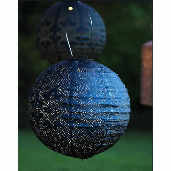 Lampa Ogrodowa Kula z Ręcznie Odbitym Wzorem Marrakeszu - Słoneczna Lampa do Ogrodu, 30 cm, Ekologiczne Zasilanie 4
