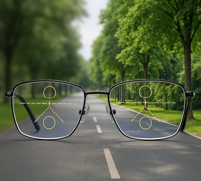 Okulary Progresywne z Niemiec z Technologią Adaptacyjną – Wyraźne Widzenie, Ochrona UV, Odporne na Zarysowania 1