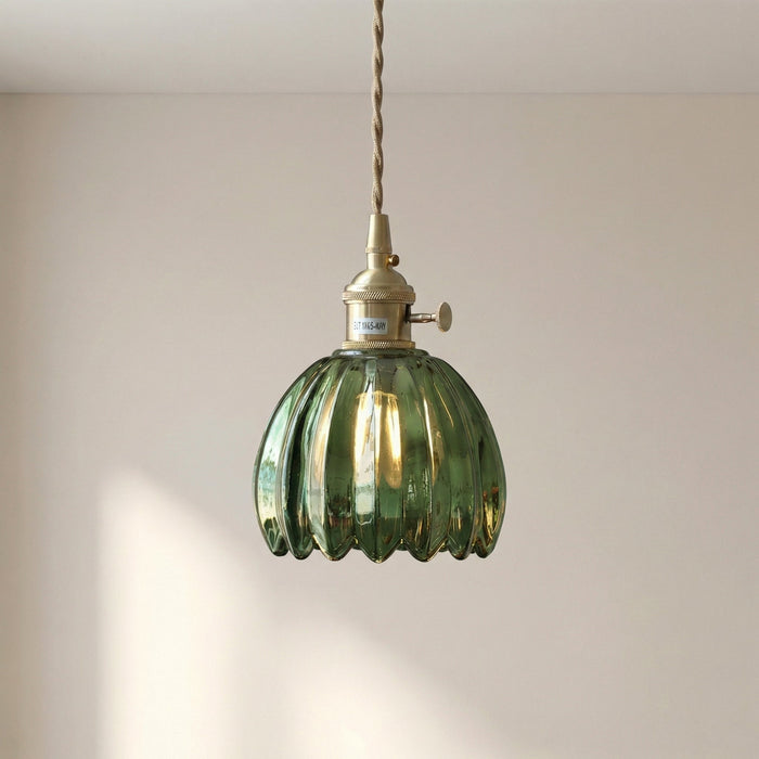 Szklana lampa wisząca z regulowaną wysokością – minimalistyczny japoński design do oświetlenia wiszącego w kuchni 0