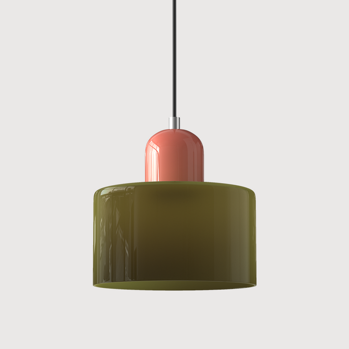 Matte green / Pink