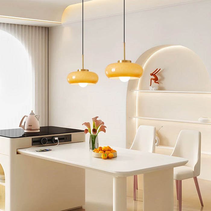 Lampa Wisząca Hailie w Kształcie Chleba z Funkcją Ściemniania – Elegancki Żyrandol do Salonu i Jadalni 4
