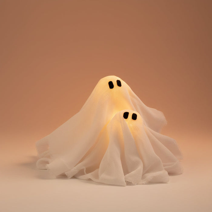 Wieniec na Halloween z LED Duchami, dekoracja na drzwi z zasilaniem bateryjnym, idealny do stworzenia str 3
