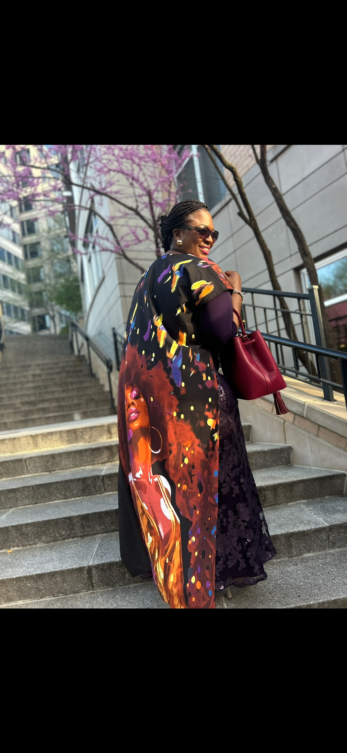 Hand Beaded Lagos Girl Kimono
