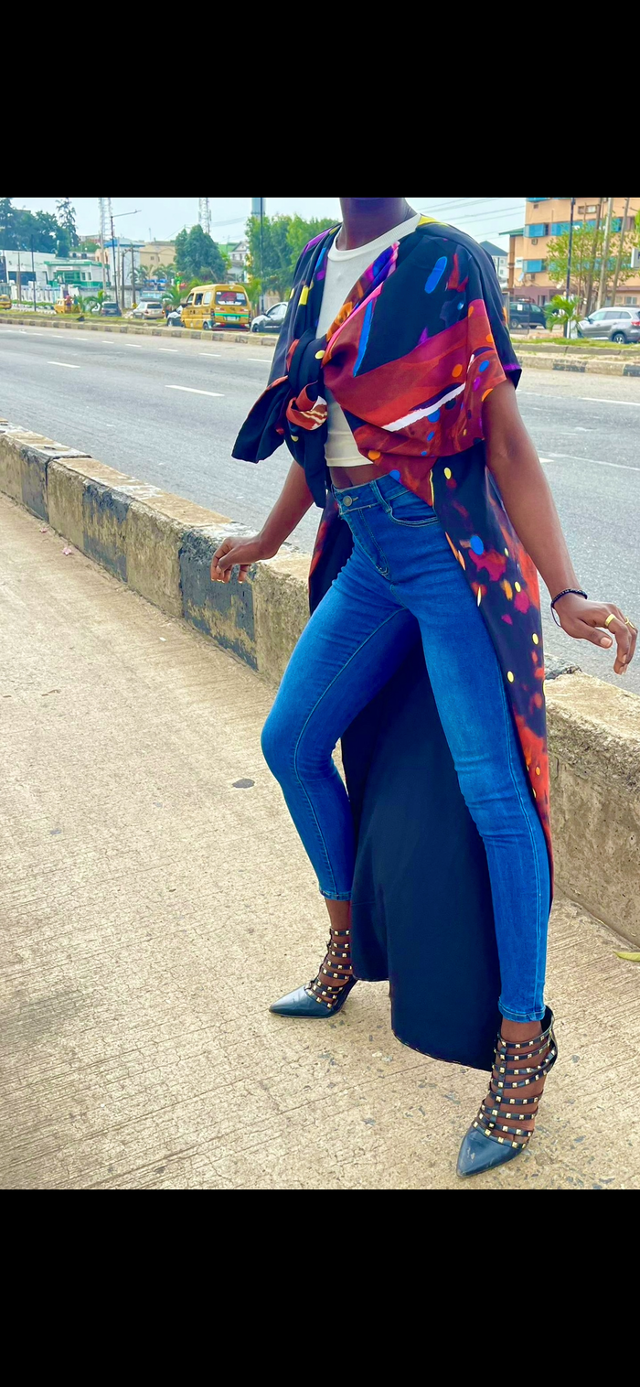 Hand Beaded Lagos Girl Kimono