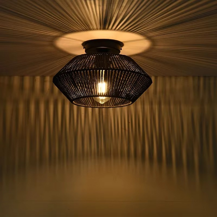 Lampa Sufitowa Boho Ręcznie Robiona - Eklektyczna Lampa Sufitowa do Salonu z Unikalnym Wzornictwem 1