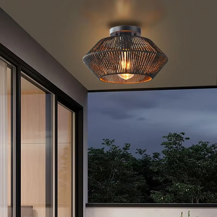 Lampa Sufitowa Boho Ręcznie Robiona - Eklektyczna Lampa Sufitowa do Salonu z Unikalnym Wzornictwem 3