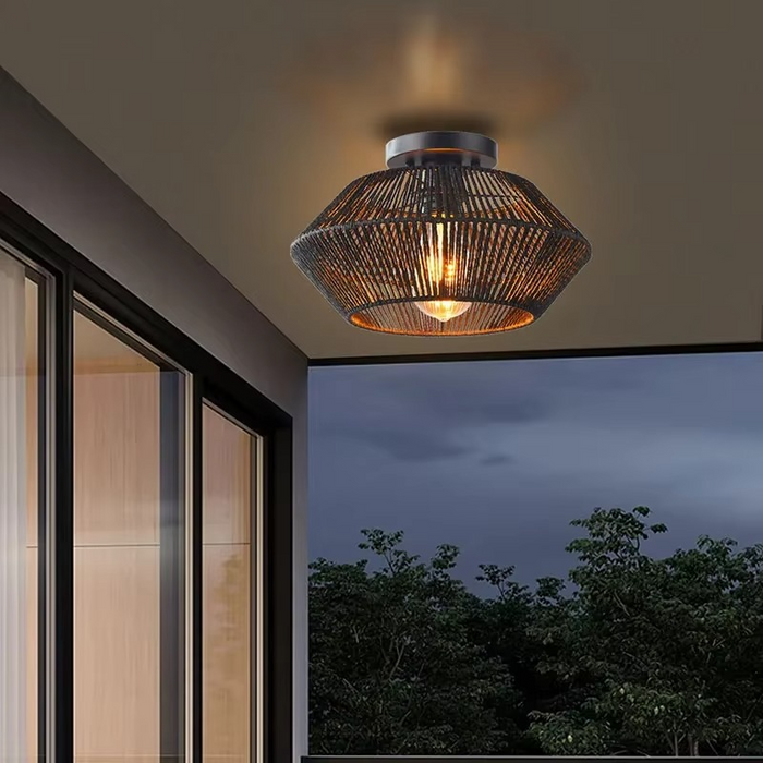 Lampa Sufitowa Boho Ręcznie Robiona - Eklektyczna Lampa Sufitowa do Salonu z Unikalnym Wzornictwem 5