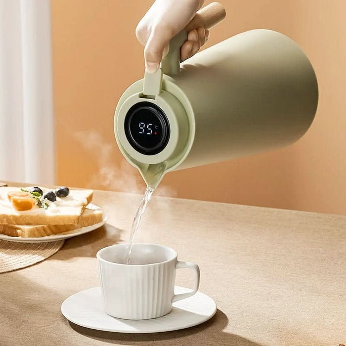 Izolowany Termos ze Stali Nierdzewnej z Termometrem – Elegancki i Funkcjonalny 1L 1