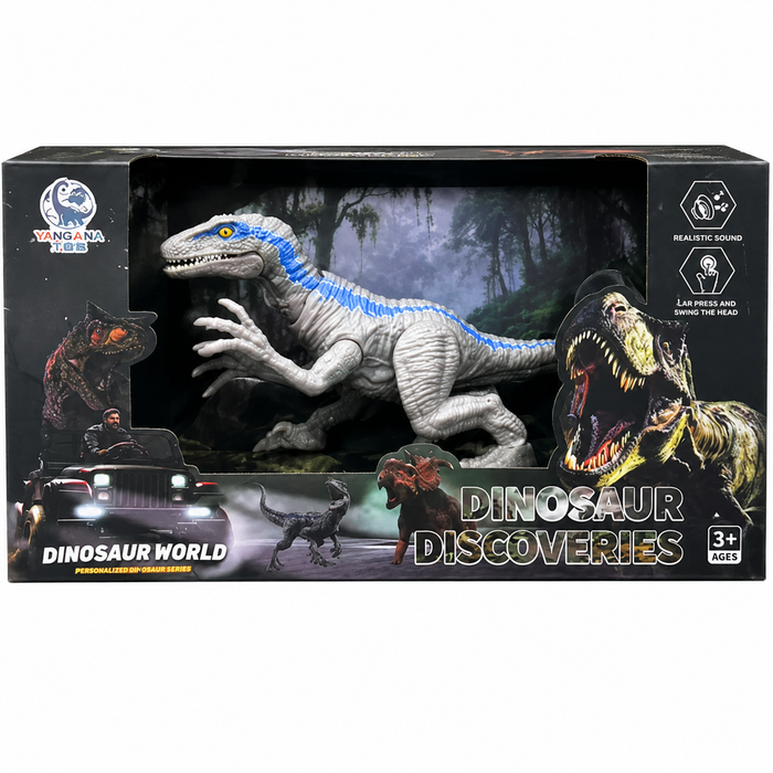 Interactive Raptor X Dinosaur Toy with Realistic Movements and Sounds for Children Aged 4 and Up