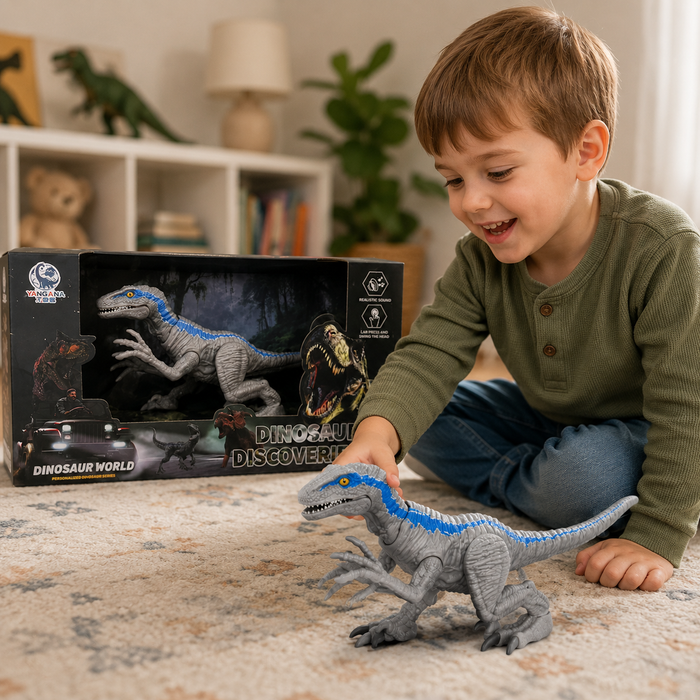 Interactive Raptor X Dinosaur Toy with Realistic Movements and Sounds for Children Aged 4 and Up