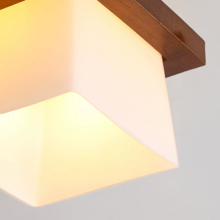 Lampa Sufitowa Japońska z Drewnianymi Detalami, 20 cm – Idealna do Salonu i Sypialni 8