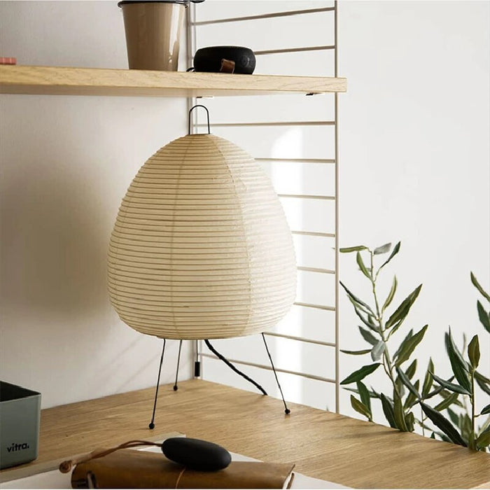 Lampa Stołowa LED z Papieru Ryżowego w Stylu Japońskim - Elegancka Lampa Stołowa do Salonów i Wnętrz 3