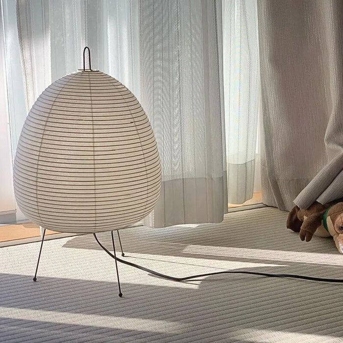 Lampa Stołowa LED z Papieru Ryżowego w Stylu Japońskim - Elegancka Lampa Stołowa do Salonów i Wnętrz 5