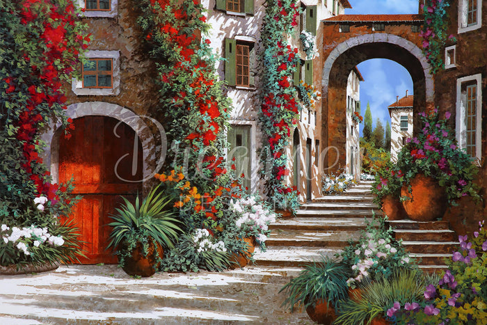 L'altra Porta Rossa Al Tramonto