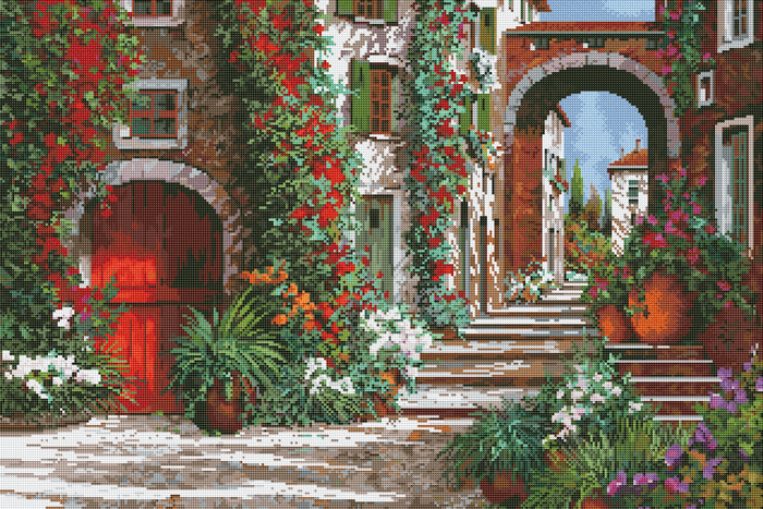 L'altra Porta Rossa Al Tramonto