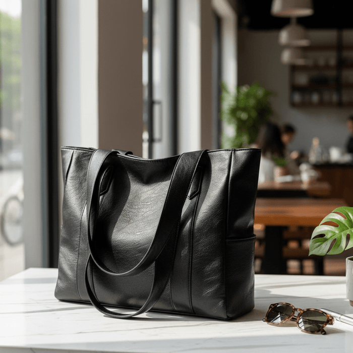 Czarna torba na ramię o dużej pojemności i retro designie – elegancka torebka z PU dla kobiet 1
