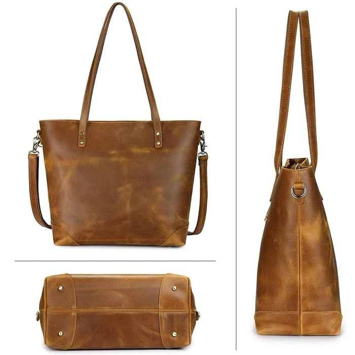 Torba typu tote w stylu vintage o dużej pojemności z wszechstronnymi możliwościami noszenia – materiał PU 5