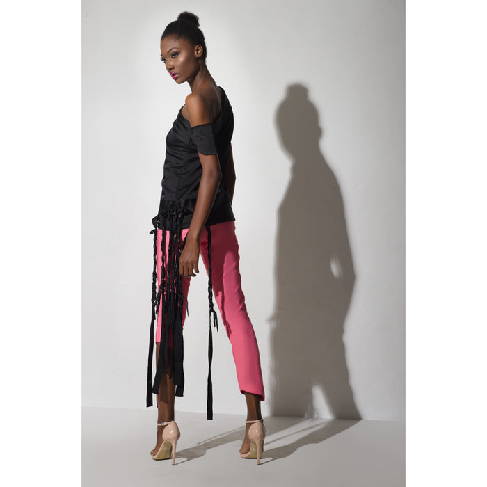 Le Zou Leather Détail Blouse