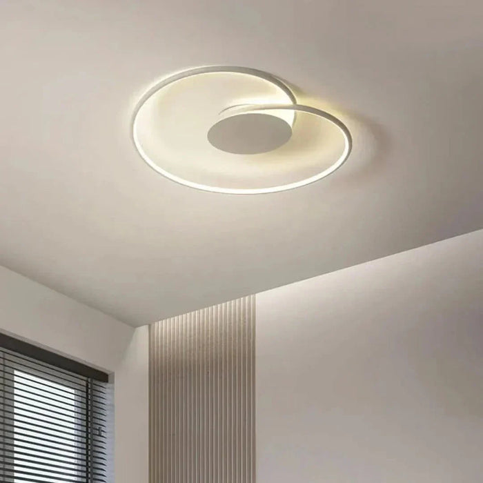 Lampa sufitowa LED o metalowej konstrukcji w minimalistycznym designie, 60 cm, emitująca ciepłe światło 5