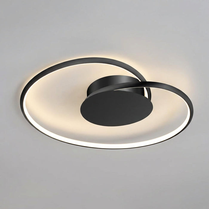 Lampa sufitowa LED o metalowej konstrukcji w minimalistycznym designie, 60 cm, emitująca ciepłe światło 7