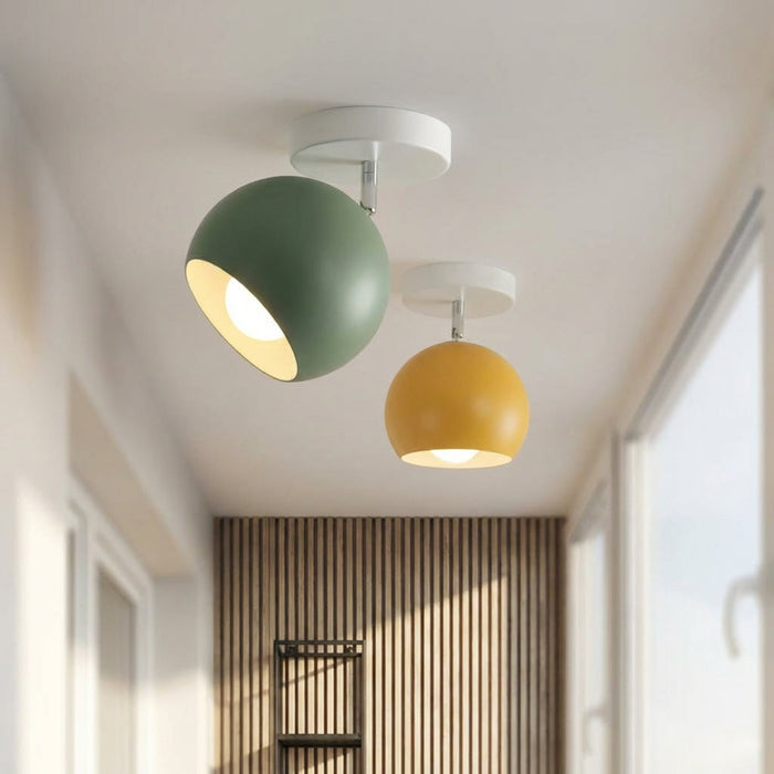 Nowoczesna lampa sufitowa LED o okrągłej sylwetce i kompaktowym profilu, idealna do n 1