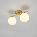 Lampa sufitowa LED z szklaną kulą, nowoczesny minimalistyczny design idealny do salonów i sypialni 0