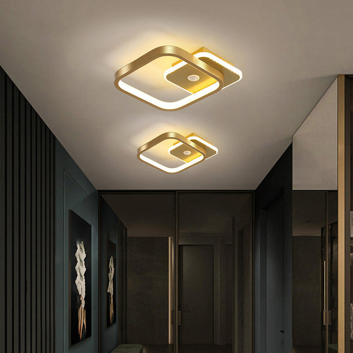 Lampa Sufitowa LED z Czujnikiem Ruchu PIR – Nowoczesna Lampa Sufitowa do Salonu, Energooszczędna, Jasny Brąz, 16W 3