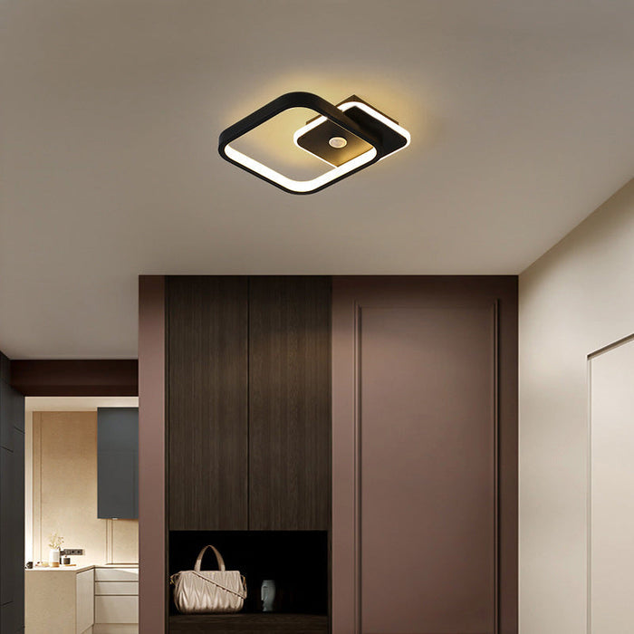 Lampa Sufitowa LED z Czujnikiem Ruchu PIR – Nowoczesna Lampa Sufitowa do Salonu, Energooszczędna, Jasny Brąz, 16W 4