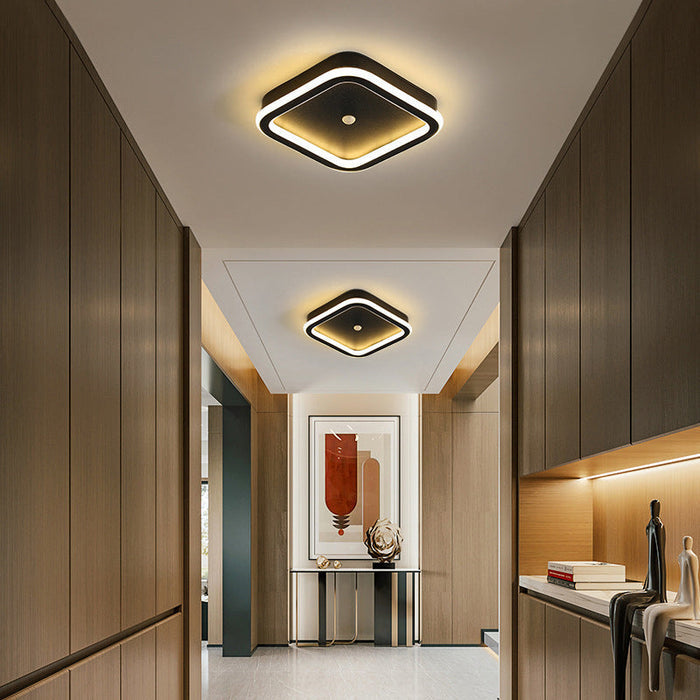 Lampa Sufitowa LED z Czujnikiem Ruchu PIR – Nowoczesna Lampa Sufitowa do Salonu, Energooszczędna, Jasny Brąz, 16W 5