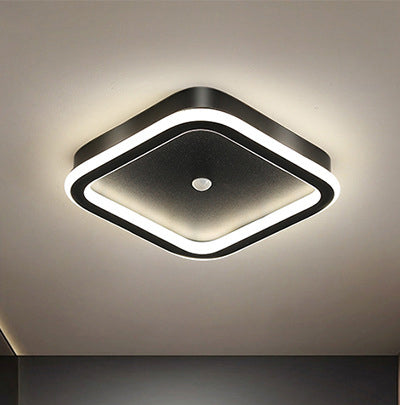 Lampa Sufitowa LED z Czujnikiem Ruchu PIR – Nowoczesna Lampa Sufitowa do Salonu, Energooszczędna, Jasny Brąz, 16W 10