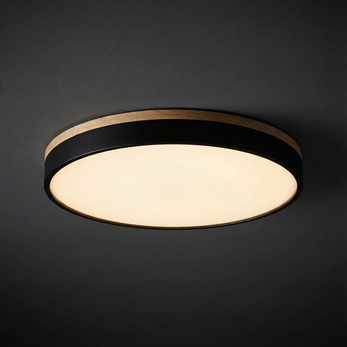Lampa sufitowa LED z bezstopniowym ściemnianiem i pilotem – nowoczesna, okrągła lampa sufitowa do salonów 0