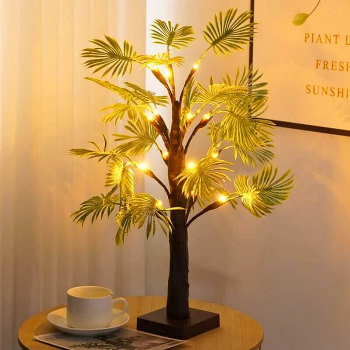 Lampki Świąteczne LED z Liśćmi Palmowymi – Oświetlenie Świąteczne na Baterie, Ciepłe Światło, 11 × 55 cm 3