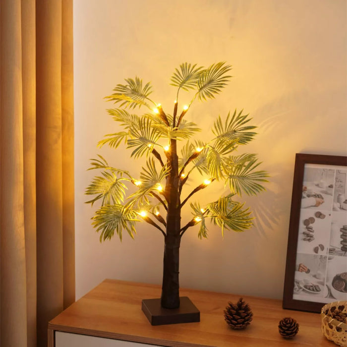 Lampki Świąteczne LED z Liśćmi Palmowymi – Oświetlenie Świąteczne na Baterie, Ciepłe Światło, 11 × 55 cm 5