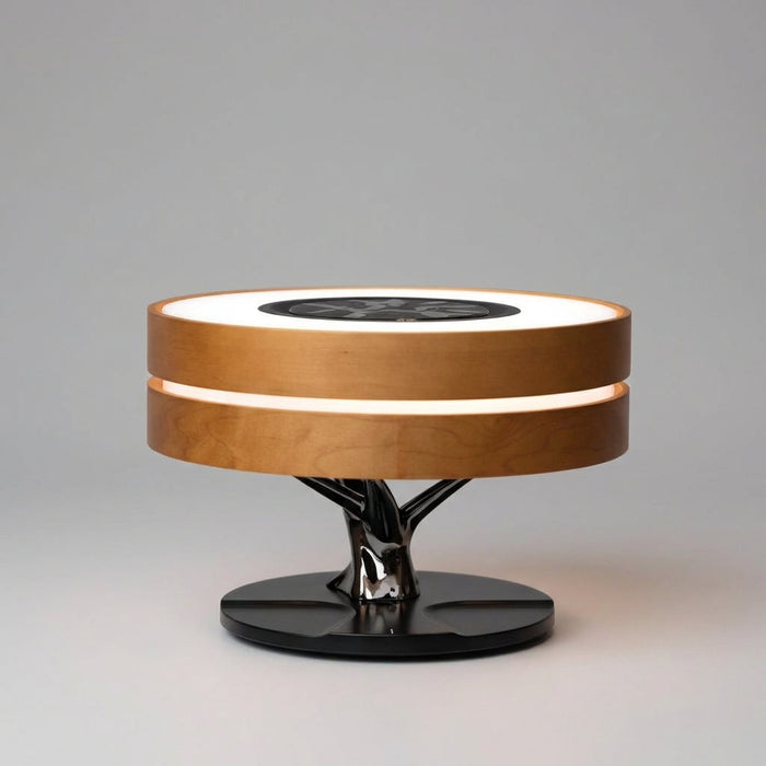 Lampa LED z głośnikiem Bluetooth i bezprzewodowym ładowaniem, elegancka lampa sufitowa z dre 1