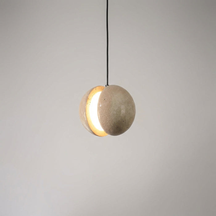Lampa wisząca LED o kompaktowej kulistej konstrukcji z powierzchnią imitującą kamień, idealna do nowoczes 2