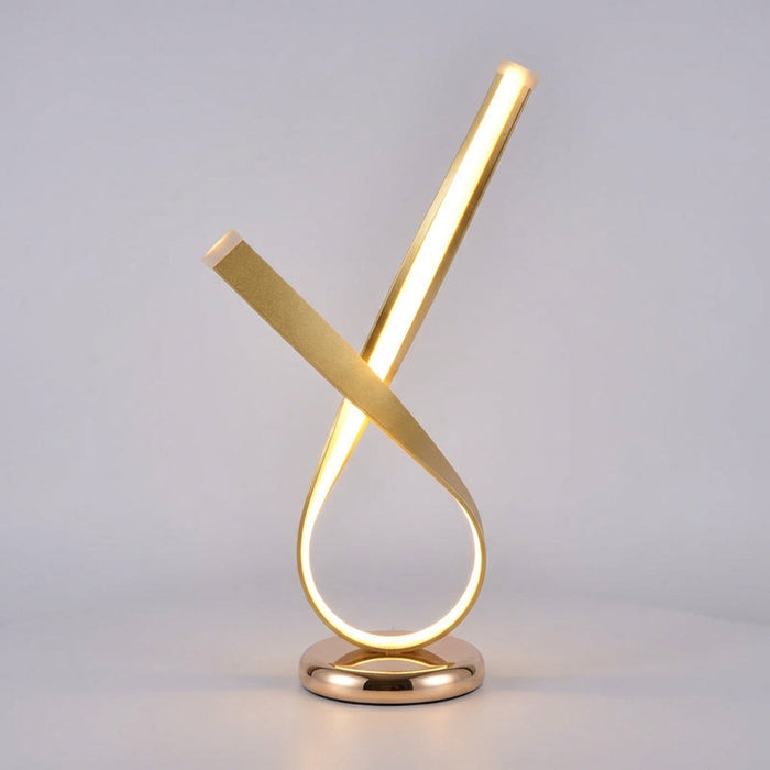 Lampa stołowa LED z ciepłym dyfuzorem w rzeźbiarskim designie, wykonana z polerowane 2