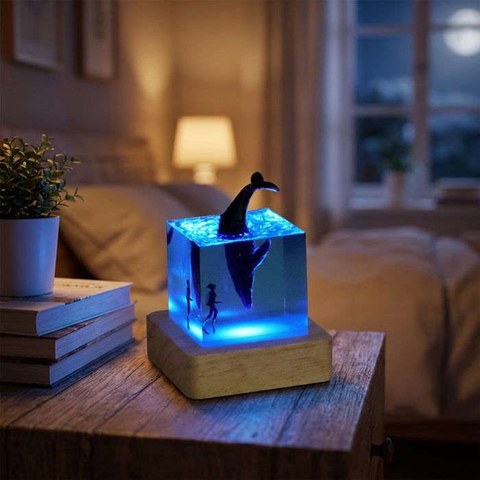 Lampa stołowa LED z drewnianą podstawą, idealna do nowoczesnego salonu i sypialni, charak 1
