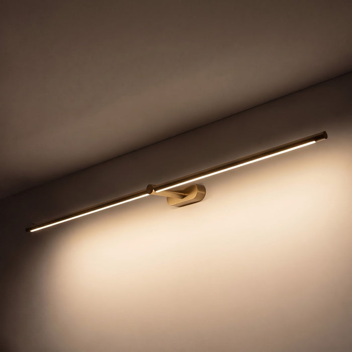 Lampa ścienna LED z regulowaną oprawą, minimalistyczny metalowy kinkiet idealny do nowoczesnych wnętrz 0