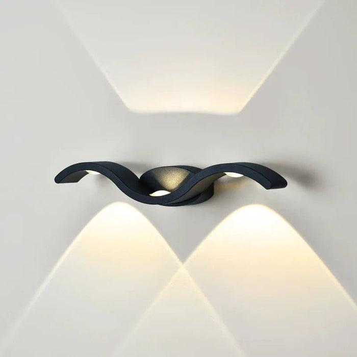 Kinkiet ścienny LED z podwójną belką, minimalistyczny design, energooszczędny, cz 4
