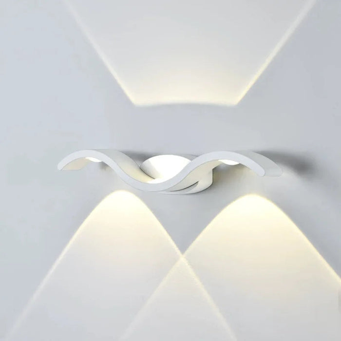 Kinkiet ścienny LED z podwójną belką, minimalistyczny design, energooszczędny, cz 5
