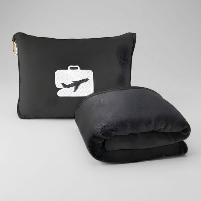 Lekki zestaw podróżny z poduszką i kocem – ultramiękka, kompaktowa konstrukcja zapewniająca wygodę w podróży 0