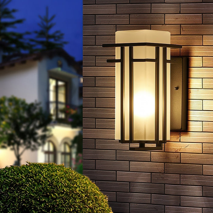 Lampa Zewnętrzna nad Drzwi Linden z Żelaza i Szkła – Retro Design, Wodoodporna IP65, Trwała do Użytku na Dom 4