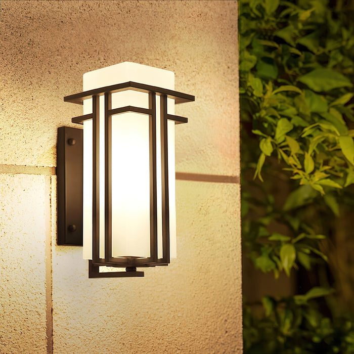 Lampa Zewnętrzna nad Drzwi Linden z Żelaza i Szkła – Retro Design, Wodoodporna IP65, Trwała do Użytku na Dom 5