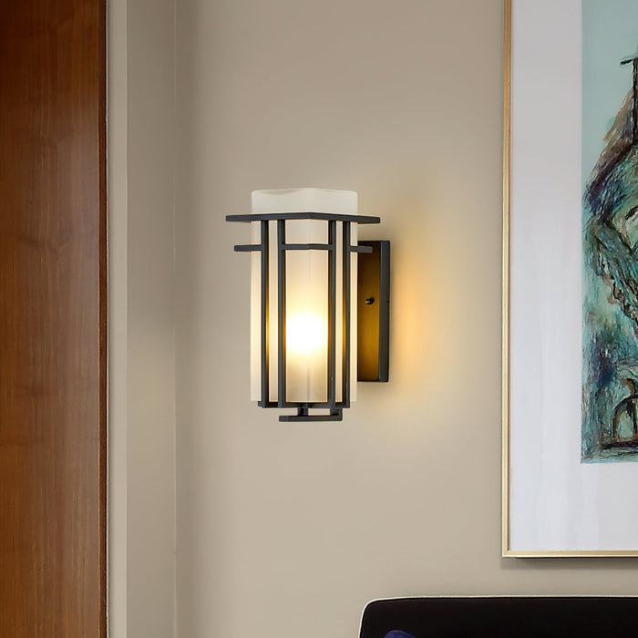 Lampa Zewnętrzna nad Drzwi Linden z Żelaza i Szkła – Retro Design, Wodoodporna IP65, Trwała do Użytku na Dom 7