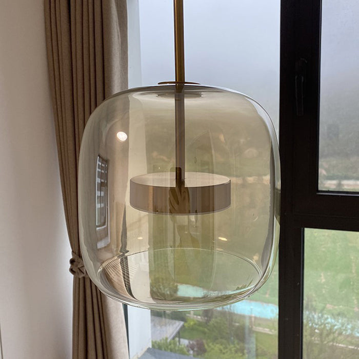 Lampa Wisząca Liodell z Regulacją Wysokości – Przezroczyste Szkło i Mosiężne Detale do Salonów i Nad Stół 6