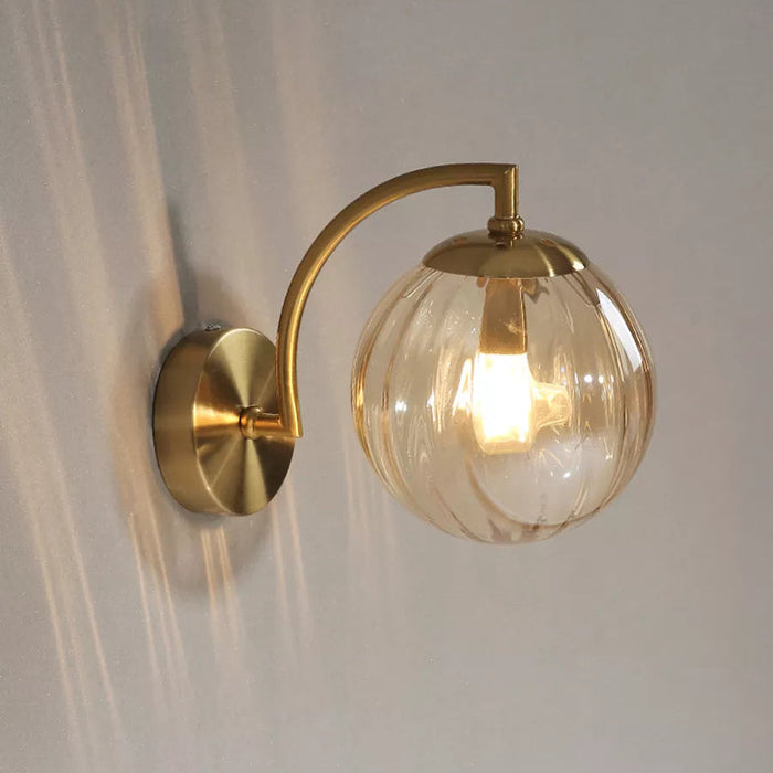 Luksusowy Kinkiet Ścienny LED ze Szklanym Kandelabrem – Elegancki Design do Sypialni i Salonu 30x14cm 5