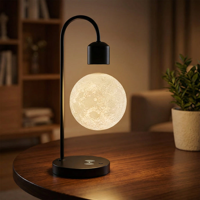 Lampa nocna z lewitacją magnetyczną i ładowaniem bezprzewodowym w nowoczesnym kształcie księży 0