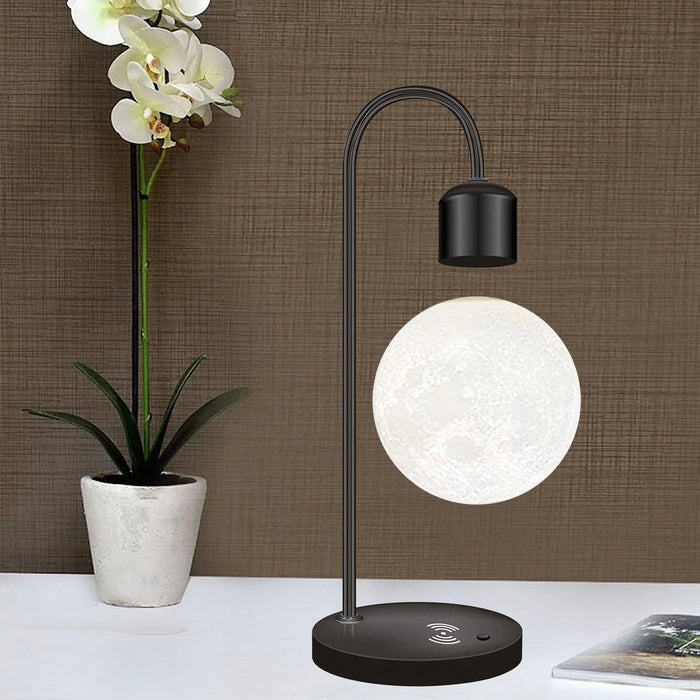 Lampa nocna z lewitacją magnetyczną i ładowaniem bezprzewodowym w nowoczesnym kształcie księży 4